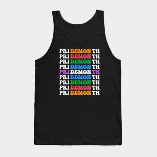 Colorful Gay Pride LGBT June Month Pride Month Demon Tank Top